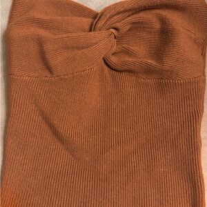 No Comment Rust Knit Top